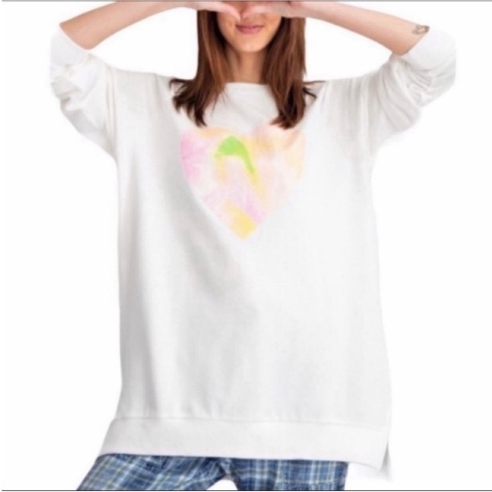 EASEL Spread love Heart sweatshirt top M - Picture 2 of 8